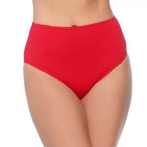 Women’s Apt 9 High-Waisted High Leg Bikini Bottom Size XX Large Tango Red
